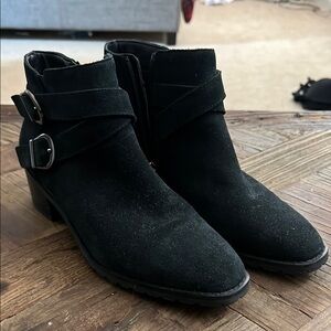 Blondo Black Suede Ankle Booties